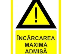 Placuta pentru incarcare maxima admisa