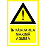 Placuta pentru incarcare maxima admisa