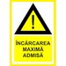 Placuta pentru incarcare maxima admisa